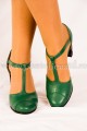 Pantofi decupati lateral verzi