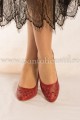 Pantofi eleganti rosii cu perforatii