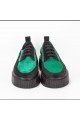 Pantofi casual din piele intoarsa verde