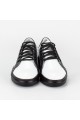 Pantofi sport dama din piele naturala alb cu negru