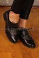 Pantofi Oxford din piele neagra
