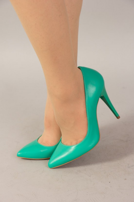 Pantofi eleganti din piele verzi