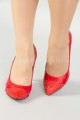 Pantofi rosii cu toc stiletto